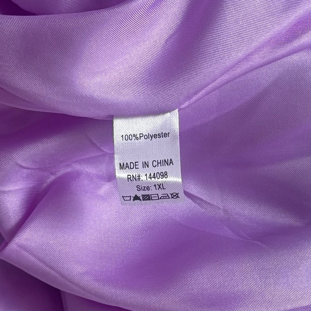 NEW I Believe Purple Heart Fuzzy Bomber Jacket Feminine Cozy Special Occasion 1X - Picture 9 of 11